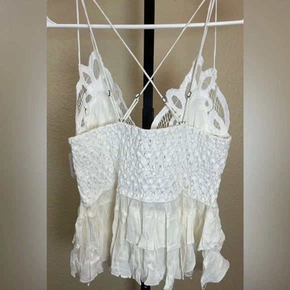 #141 Free People Adella White Cami - Picture 5 of 7